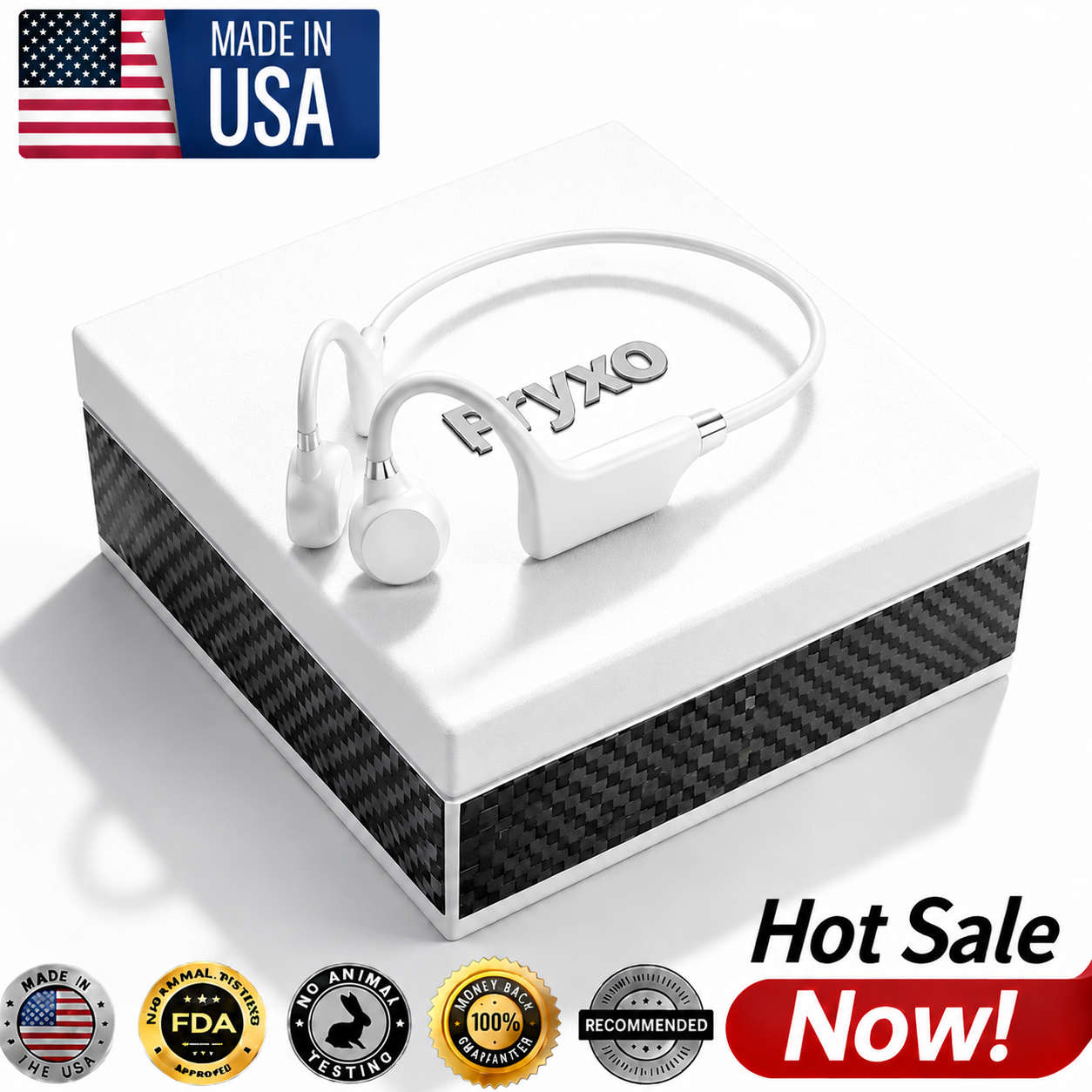 🔥🔥Final 3 Hours: 80% OFF🏆 Limited-Time Offer – Don’t Miss This Deal🔥Pryxo Bone Conduction Smart Hearing Aids